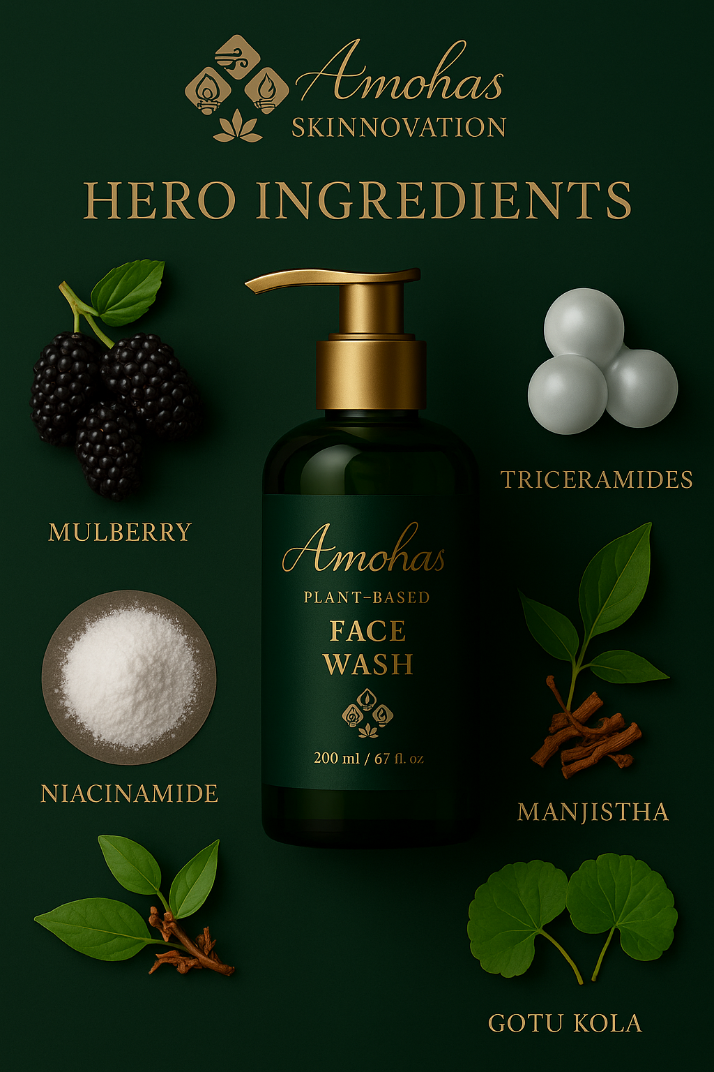 Amohas Mulberry Tri-ceramide Cleanser